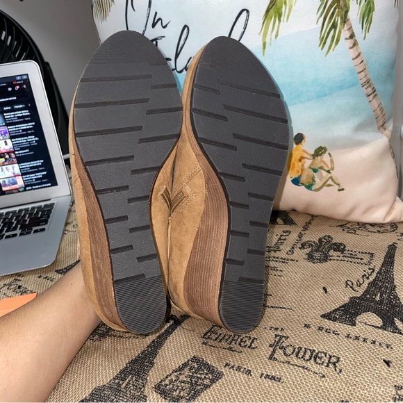 Dr. Scholls NWOB! Be Energized Whats Good Brown Wedge Heels Booties Size 8M - Picture 11 of 13